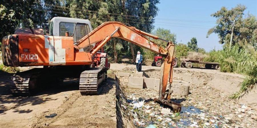 رفع 15 ألف طن تراكمات تطهير الترع والمجاري المائية بالمنوفية - لاين نيوز